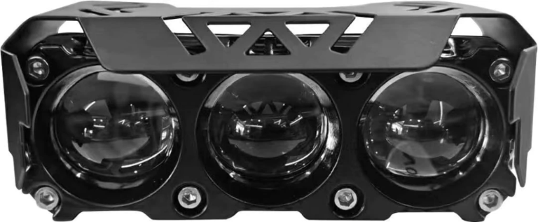 Faro 3 LED lupa rectangular 12/24V