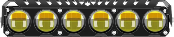 Faro 6 LED lupa rectangular 12/24V