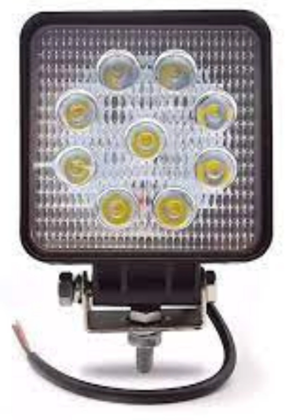 Faro LED cuadrado 9 LED 27W 12/24V